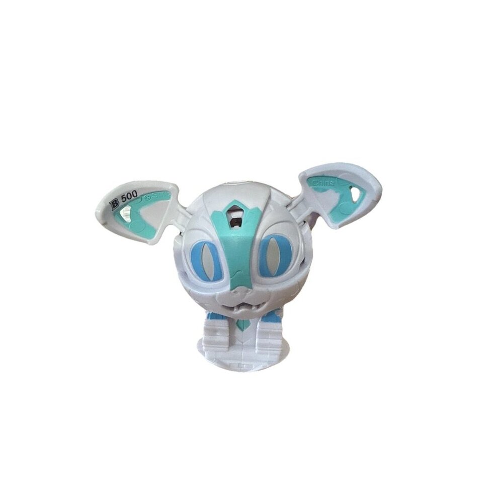 Bakugan Geogan Rising Pyrus Ferascal Action Figure White Blue Transforming